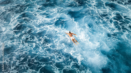 Surfer in Deep Ocean Hawaii © Nikita