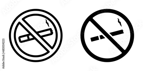 No smoking icon. symbol for mobile concept and web design. vector illustration