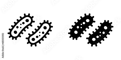 Bacteria icon. symbol for mobile concept and web design. vector illustration photo