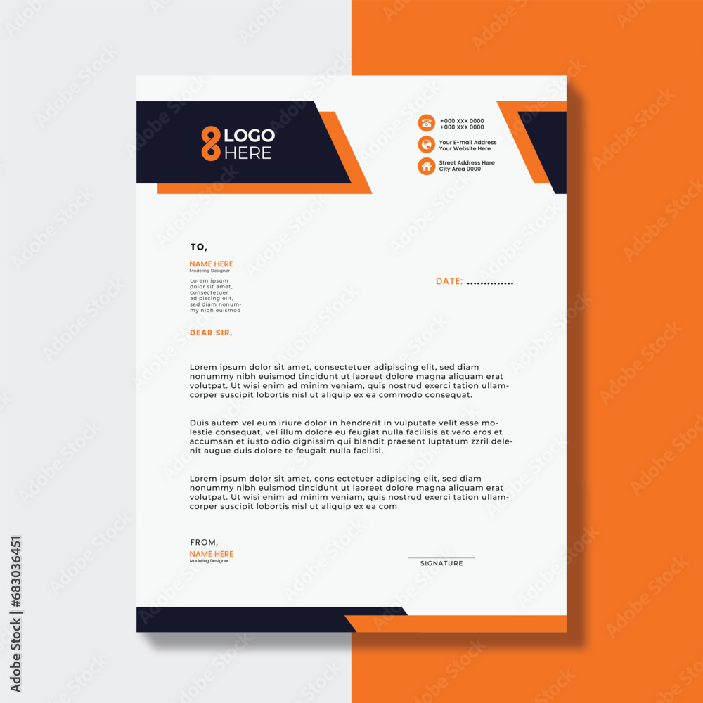 Obraz premium The Latest in Business Correspondence Modern Letterhead Template
