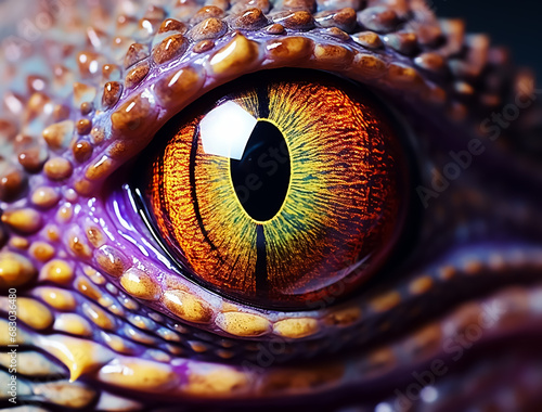 Iguana Eyes, closeup, macro, Dragon eye, skin pattern, monster Creature  © beshoy