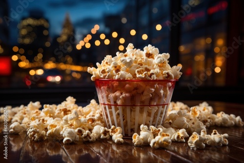 popcorn. Food for light snack photo