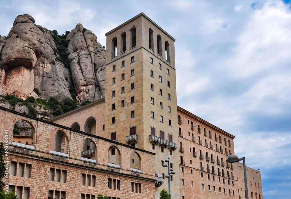 Montserrat monastery in mountains outside Barcelona, Spain
