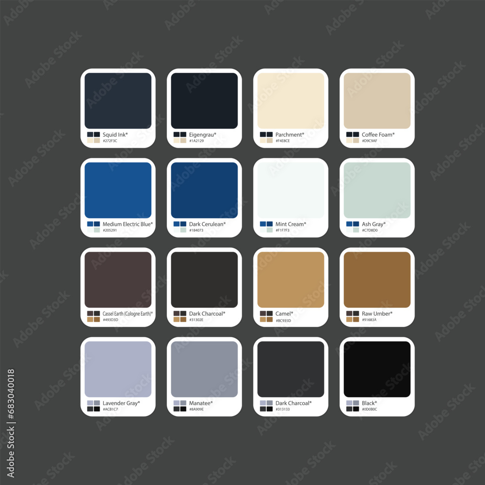 Soft dark RGB color combination with hex code Soft dark RGB color combination with hex code