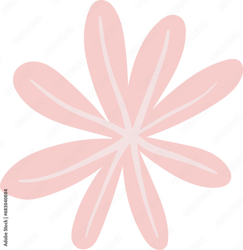 Pink flower. Illustration
