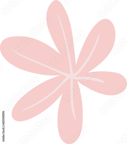 Pink flower. Illustration