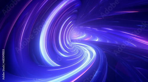 3D Rendered Neon Glow Abstract Backgrounds: Magenta Tones, Dynamic Ribbons, Virtual Clouds & Glowing Geometric Shapes in Dark Settings for Futuristic, Energy-Themed Wallpapers - generativ ai