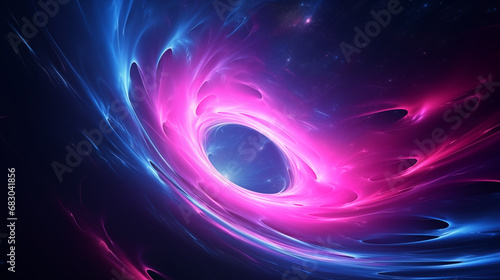 3D Rendered Neon Glow Abstract Backgrounds: Magenta Tones, Dynamic Ribbons, Virtual Clouds & Glowing Geometric Shapes in Dark Settings for Futuristic, Energy-Themed Wallpapers - generativ ai