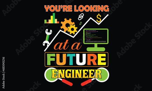 Computer Engineer T-shirt Design Vector Template photo