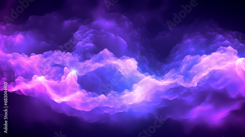 3D Rendered Neon Glow Abstract Backgrounds: Magenta Tones, Dynamic Ribbons, Virtual Clouds & Glowing Geometric Shapes in Dark Settings for Futuristic, Energy-Themed Wallpapers - generativ ai photo