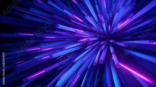 3D Rendered Neon Glow Abstract Backgrounds: Magenta Tones, Dynamic Ribbons, Virtual Clouds & Glowing Geometric Shapes in Dark Settings for Futuristic, Energy-Themed Wallpapers - generativ ai 