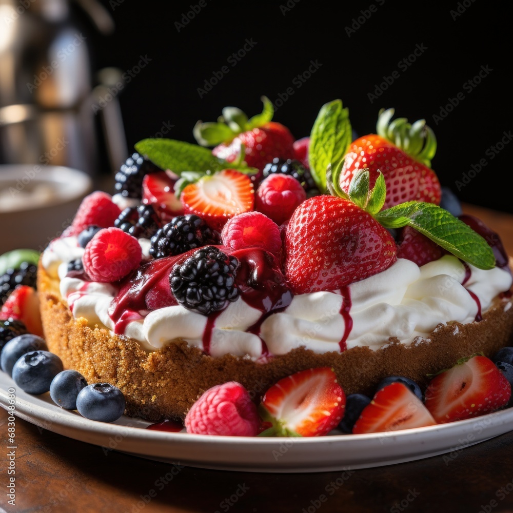 still life of a rustic fruit tart, with a crumbly almond crust and a colorful arrangement of berries still life of a rustic fruit tart, with a crumbly almond crust and a colorful arrangement of berries