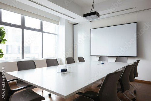 Conference office interior room boardroom business table
