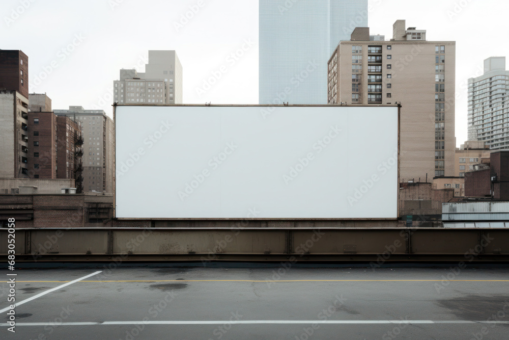 Obraz premium billboard banner in the city with empty space to fill, mock-up