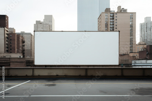 billboard banner in the city with empty space to fill  mock-up
