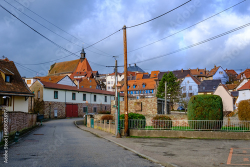 Vue sur Wasselonne, ville alsacienne, France