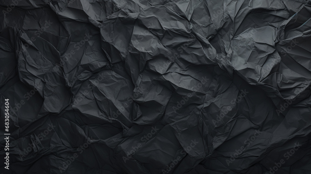 texture crumpled black paper. ai generative texture crumpled black paper. ai generative
