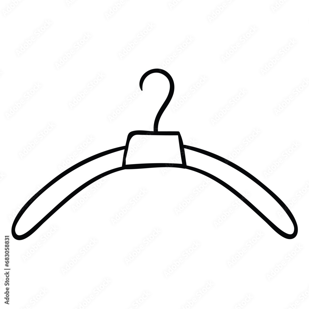 hangers for clothes. Hand drawn vector illustration hangers for clothes. Hand drawn vector illustration