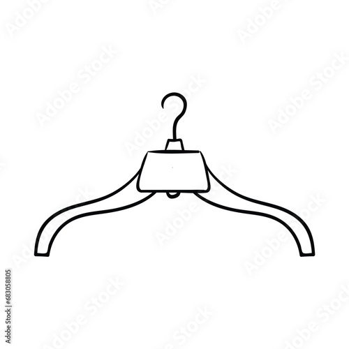 hangers for clothes. Hand drawn vector illustration