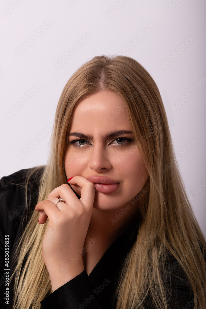 Emotional portrait of a beautiful young woman. Facial Skin Care Emotional portrait of a beautiful young woman. Facial Skin Care