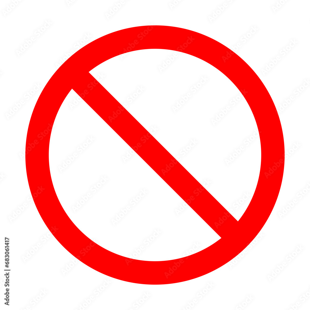 Verboten Schild in rot Vektor Symbol - obrazy, fototapety, plakaty 