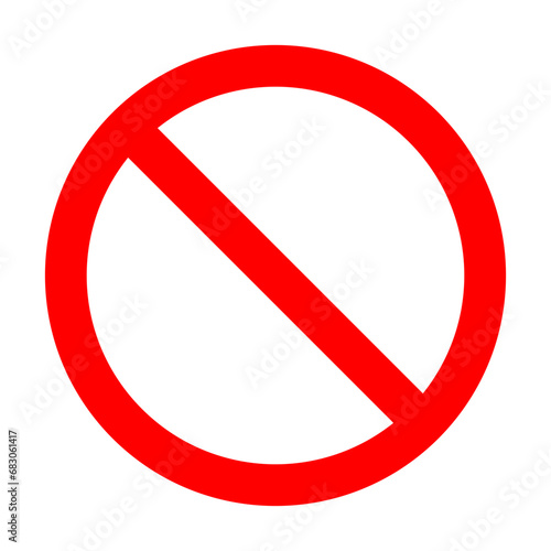 Verboten Schild in rot Vektor Symbol photo
