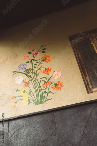 flowers on the wall