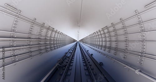 3D BIM model of the metro tunnel photo