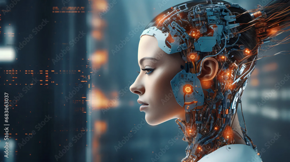 cyber AI Technology made woman