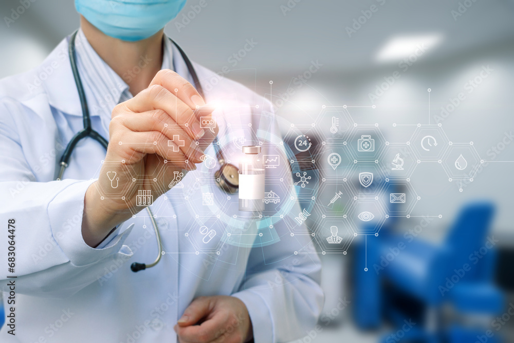The doctor draws a treatment plan. The doctor draws a treatment plan.