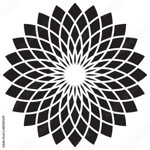 Round vector ornament Mandala. Traditional orient symbol. Print
