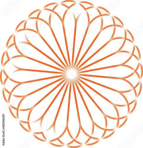 Harmonic rings simple mandala design vector file