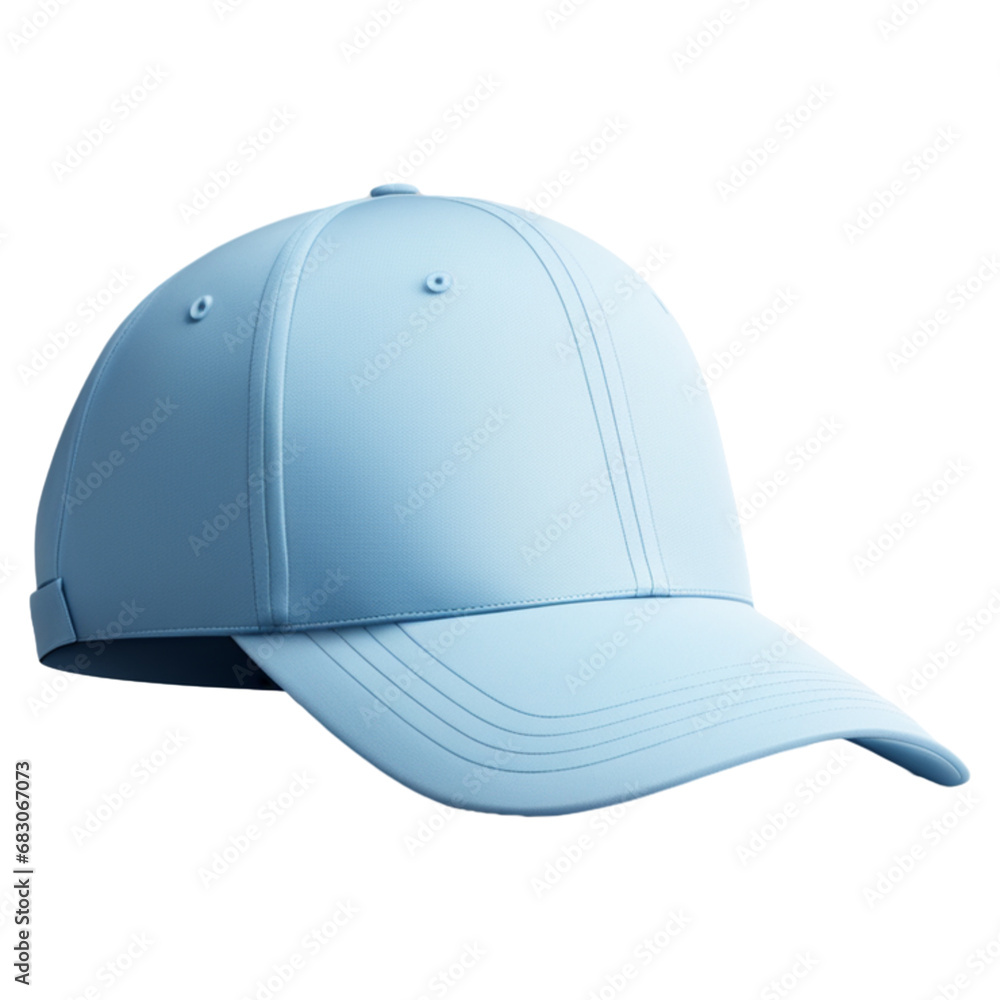 Fototapeta premium Blank Blue Cap Isolated on Transparent Background