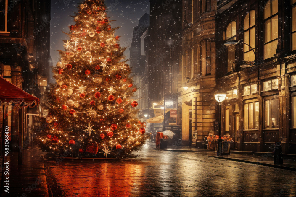 Christmas lights and Christmas decorations on the streets Christmas lights and Christmas decorations on the streets