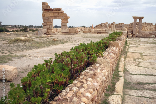 Roman ancient city Sufetula in Sbeitla city in north-central Tunisia photo