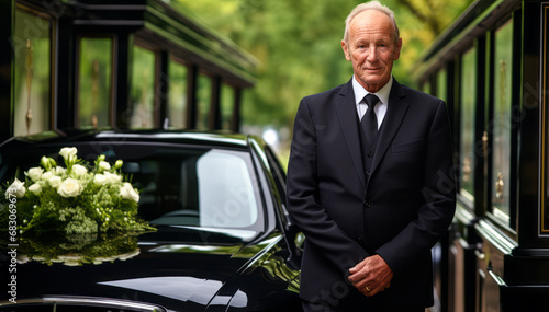 Funeral Director: Orchestrating Funeral Services and Coordinating Embalming Procedures. photo