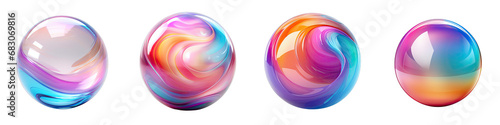 gradient ball liquid sphere  Hyperrealistic Highly Detailed Isolated On Transparent Background Png File photo