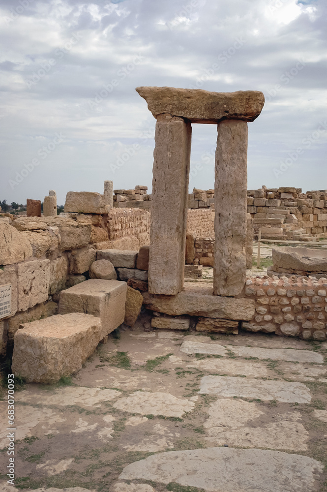 Roman ancient city Sufetula in Sbeitla city in north-central Tunisia