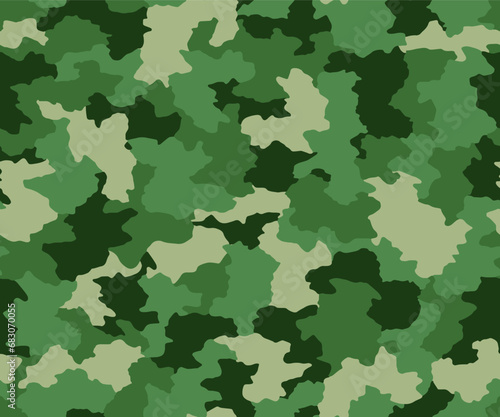 Full seamless green camouflage texture pattern vector for military textile. Usable for Jacket Pants Shirt and Shorts. Army camo design for fabric print and wallpaper.