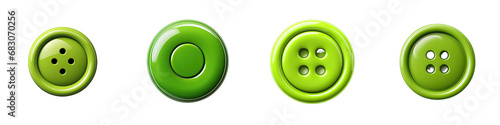 Green button Hyperrealistic Highly Detailed Isolated On Transparent Background Png File
