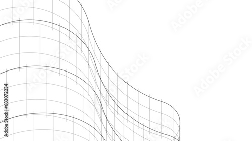 Abstract architecture vector 3d illustration