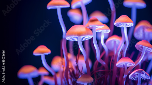 Color magic mushrooms. Psychic Waves.