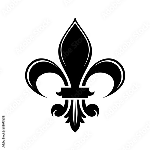 Fleur de lis heraldic icon. Vector