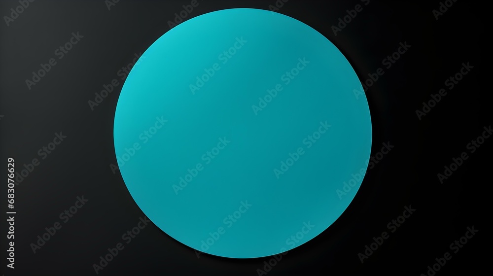Turquoise round Paper Note on a black Background. Brainstorming Template with Copy Space Turquoise round Paper Note on a black Background. Brainstorming Template with Copy Space