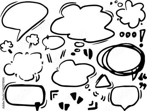 Speech Bubble doodle black line
