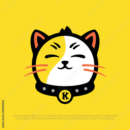 Modern professional logo in the shape of the crypto cat