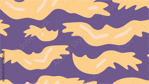Digital image with a psychedelic stripes. Vector illustration. Animalistic colorful vector texture background. Seamless.