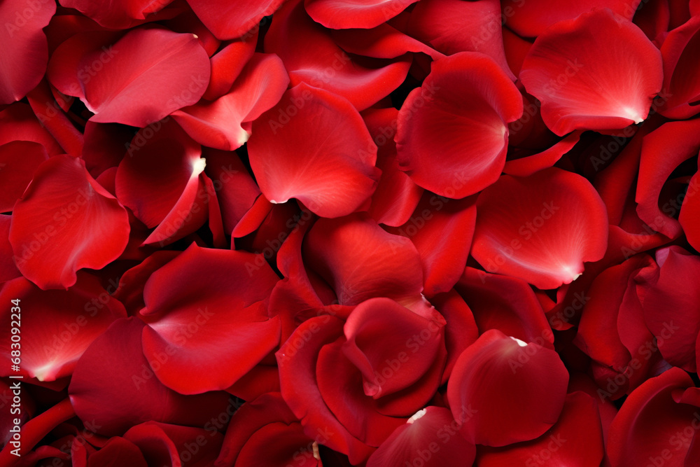 illustration of red rose petals texture background. Created with Generative AI