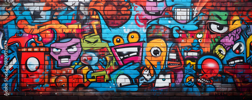 Graffiti on the wall. Street ART