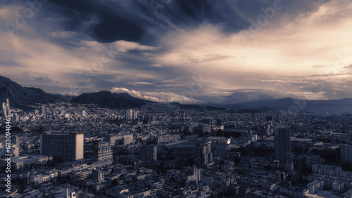 Aerial over Central District of Bogotá